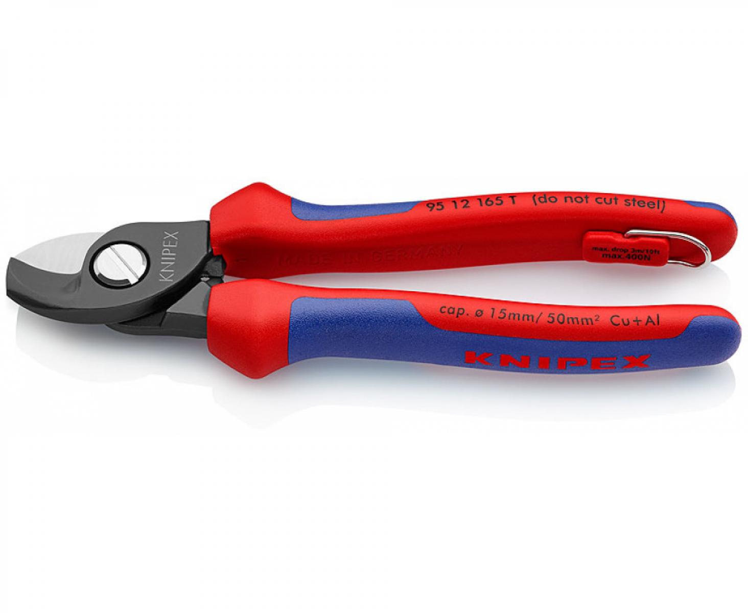 Ножницы для резки кабелей Knipex KN-9512165T со страховочным креплением