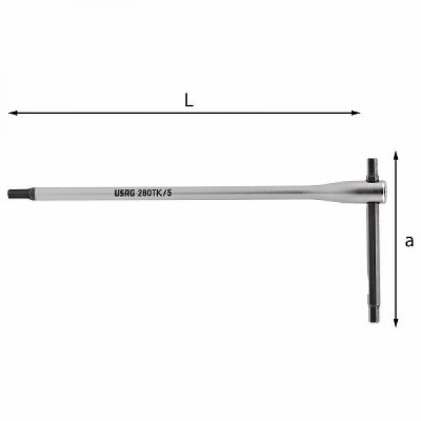 картинка Шестигранные ключи с Т-образной рукояткой и сферической головкой и сдвижным штоком 280 TK U02800008 от магазина "Элит-инструмент"