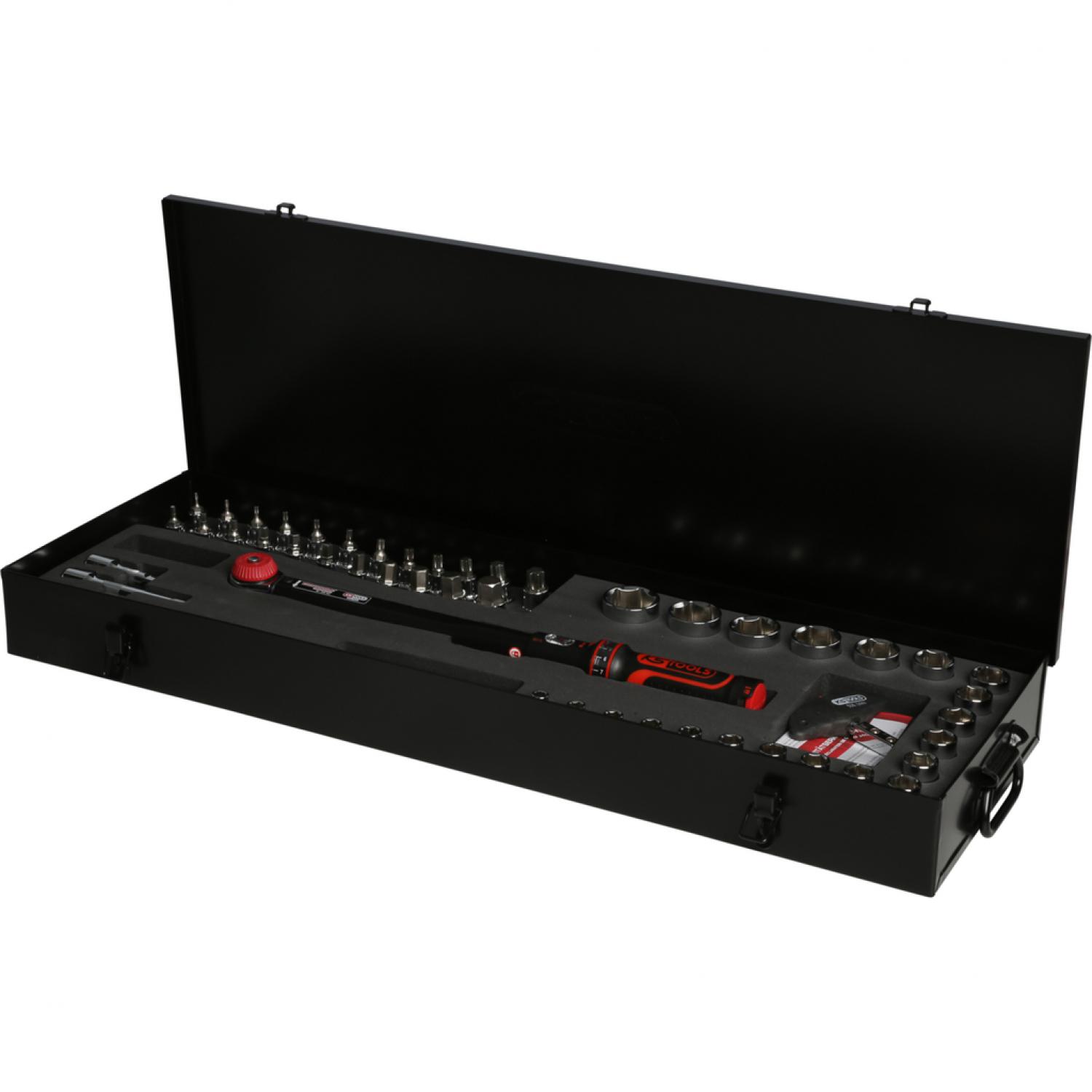 Комплект динамометрических ключей ERGOTORQUE®precision 1/2'' с трещоткой и поворотной ручкой, 40-200 Нм, 49 шт KSTools 516.1445