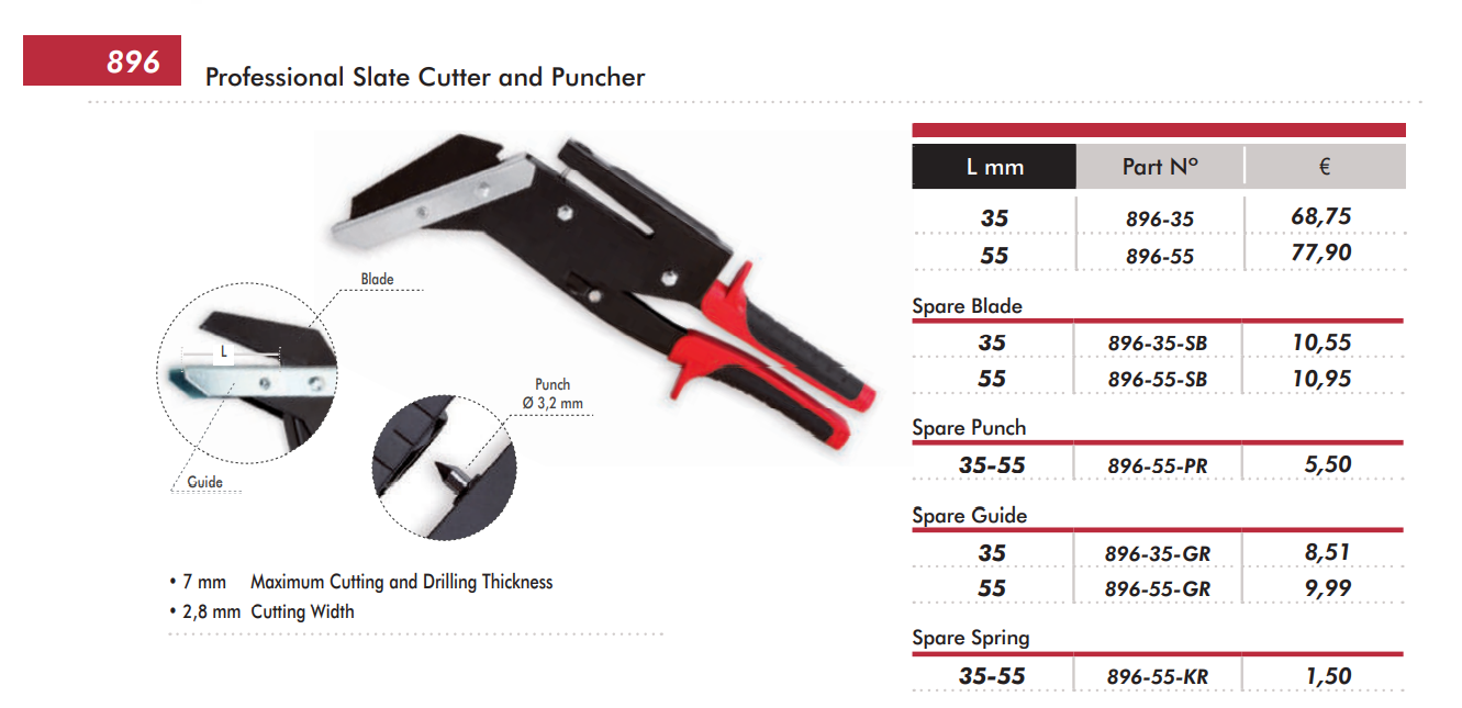 картинка Профессиональный просекатель и перфоратор для шифера DOGHER Ref 896-35 от магазина "Элит-инструмент"