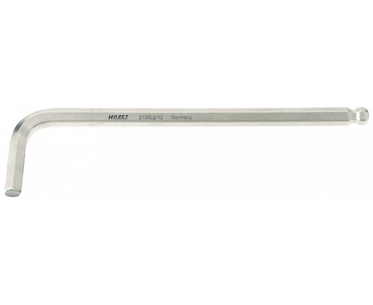 картинка Ключ штифтовый длинный HEX 10 мм Hazet 2105LG-10 со сферической головкой от магазина "Элит-инструмент"