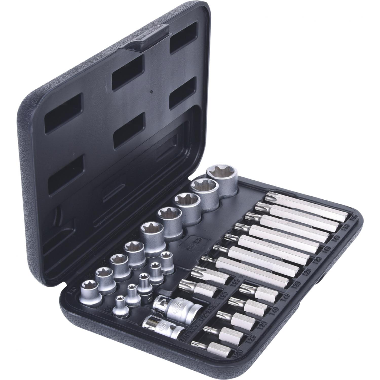 картинка Комплект торцовых ключей с профилем Torx с битами, 30 шт, биты с отверстием от магазина "Элит-инструмент"
