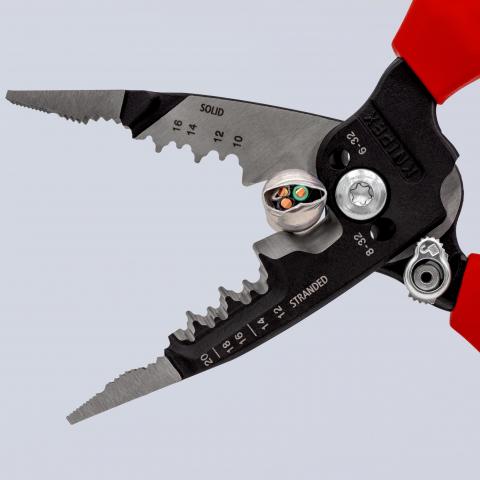 картинка KNIPEX WireStripper, многофункциональные клещи для электриков, американская модель KNIPEX 13728200  от магазина "Элит-инструмент"