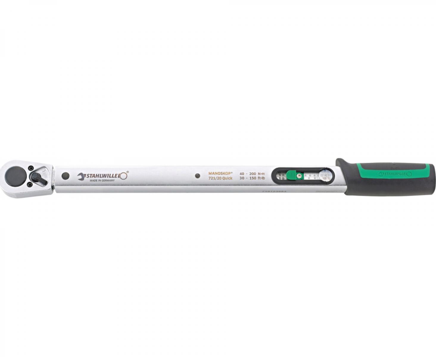 картинка Ключ динамометрический 1/2" Stahlwille 721/20 Quick 40-200 Нм 50204020 от магазина "Элит-инструмент"