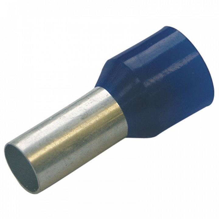 картинка Гильза конечная изолированная (НШВИ) 16/ 18 мм цвет синий (упак. 100 шт.) от магазина "Элит-инструмент"