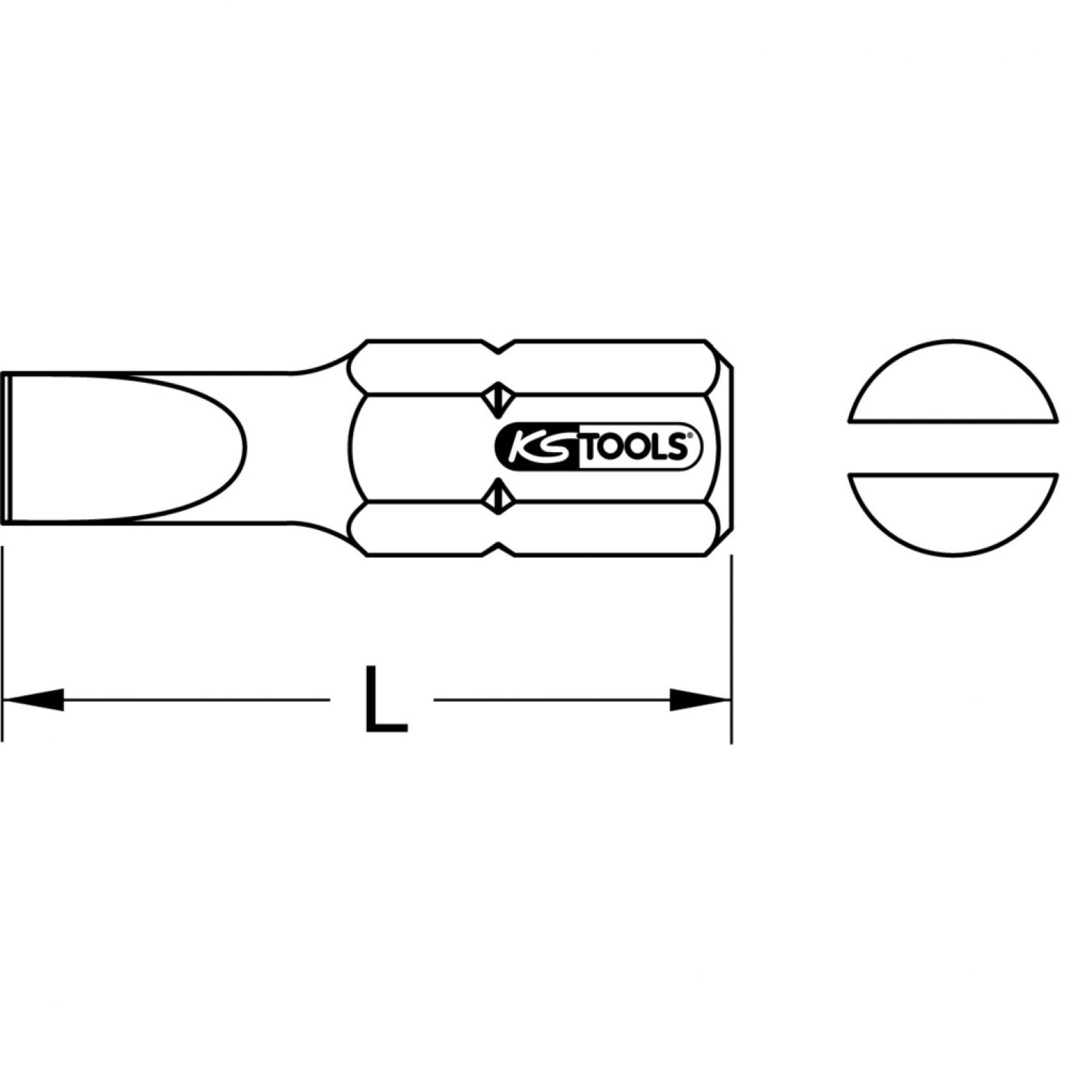 картинка Бит TORSIONpower 1/4" шлицевой, 25 мм, 5 мм, 5 шт в упаковке от магазина "Элит-инструмент"