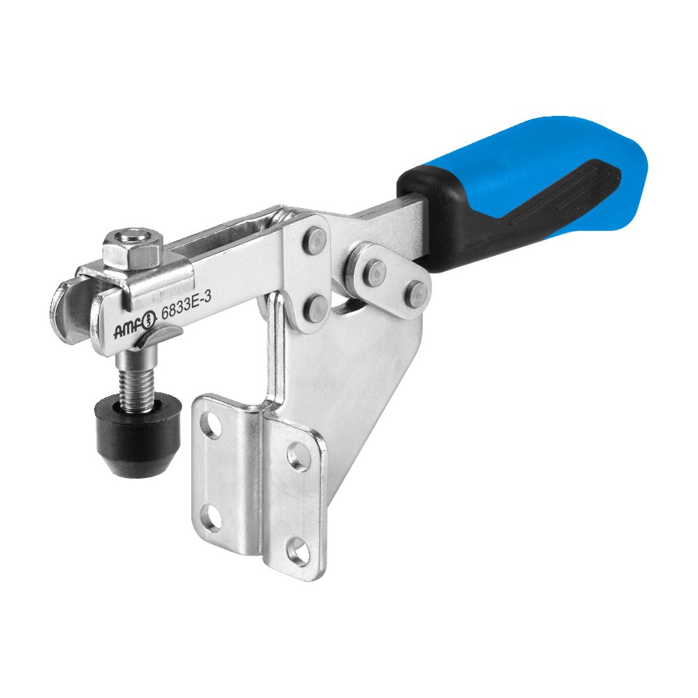 Горизонтальный шарнирный зажим с синей ручкой АМF 557684
