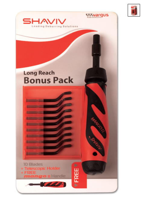 картинка Комплект для удаления заусенцев SHAVIV Long Reach Set Mango II E 10 E100 155-00181 10 лезвий B10 в комплекте от магазина "Элит-инструмент"