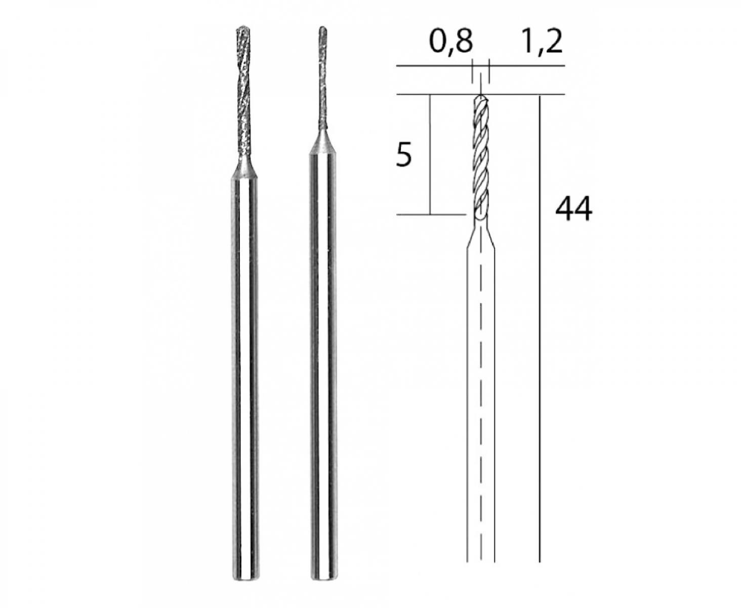 Набор алмазных спиральных сверл 2 штуки Proxxon 28255