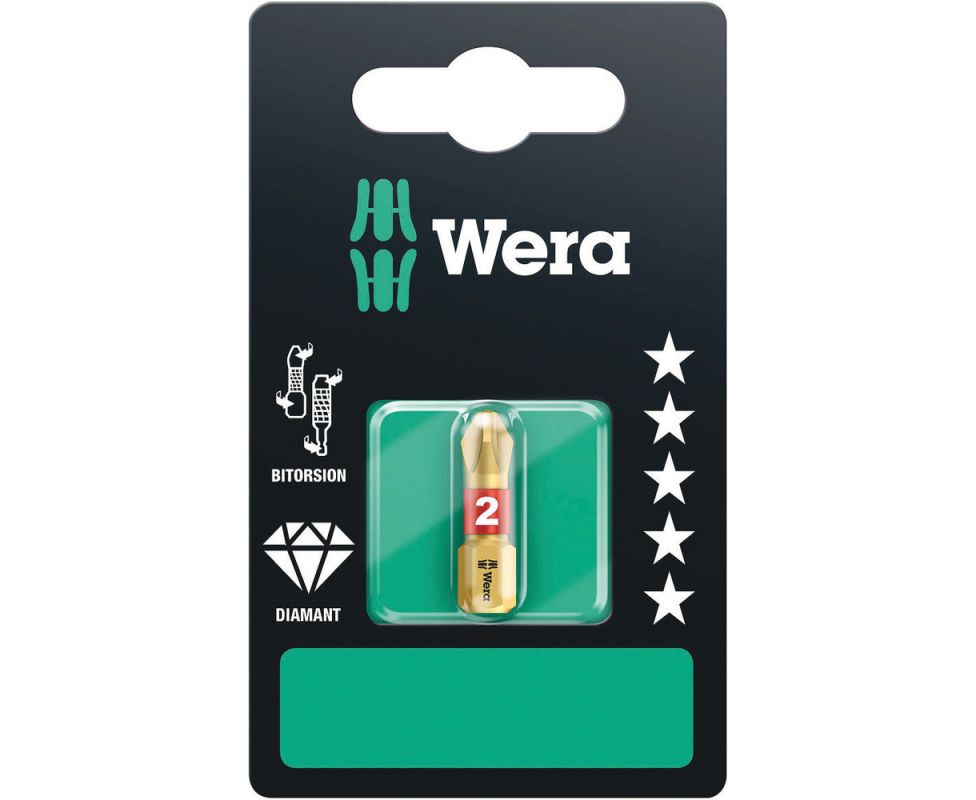 851/1 BDC SB крестовые насадки (2 шт.) PH 2 х 25 Wera WE-073335