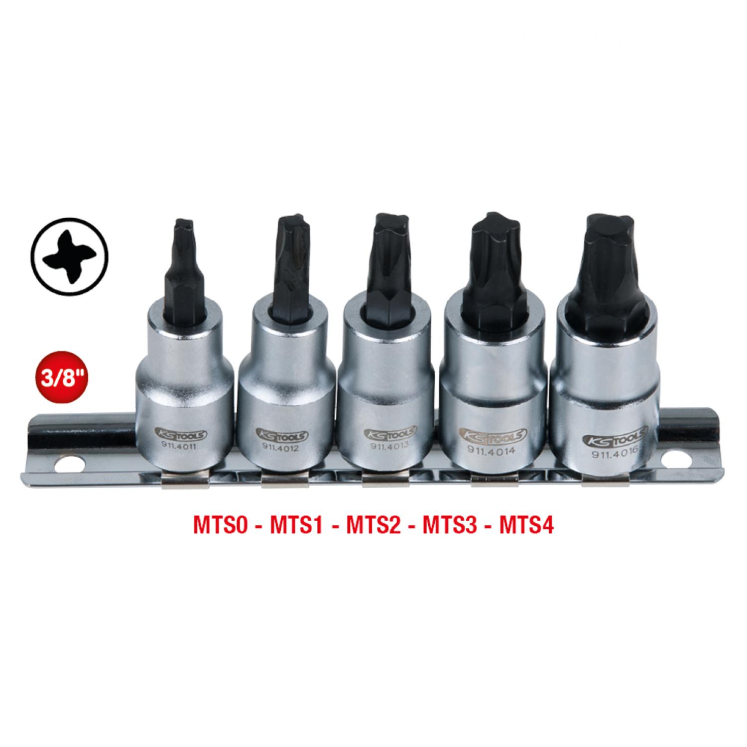 3/8" Набор торцовых головок для винтов MTS MORTORq®, 5 шт
