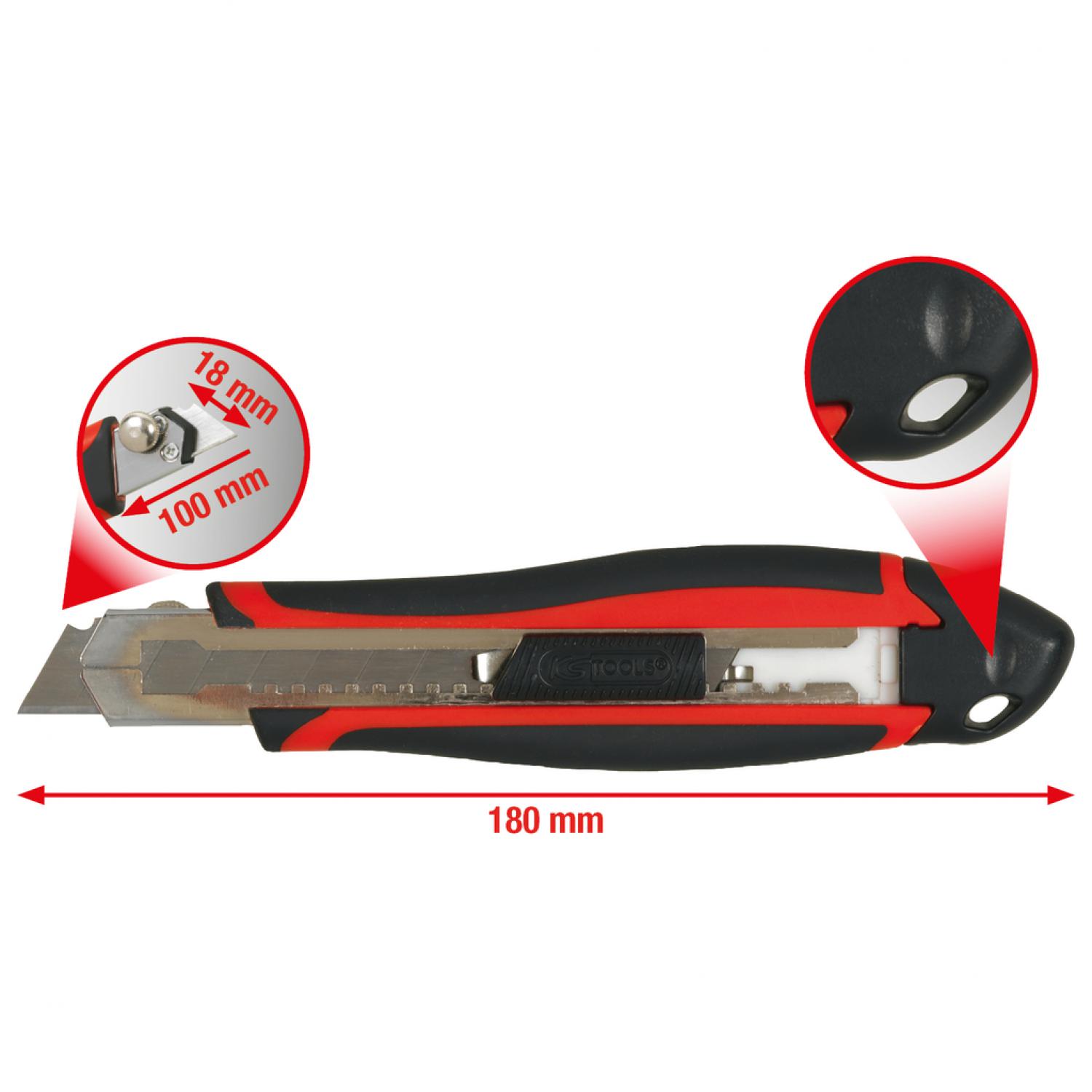 картинка Нож с ломающимися лезвиями Komfort, 18 мм от магазина "Элит-инструмент"