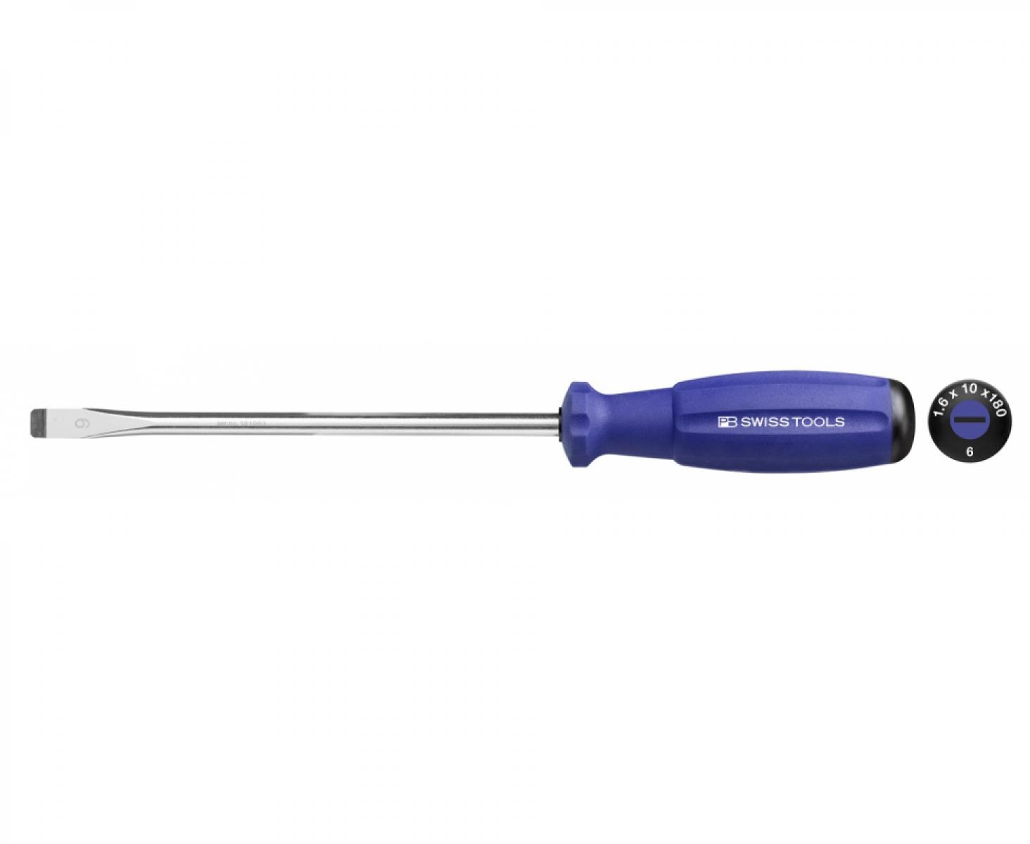 Отвертка шлицевая SwissGrip PB Swiss Tools PB 8100.4-140 OR 1 x 6.5