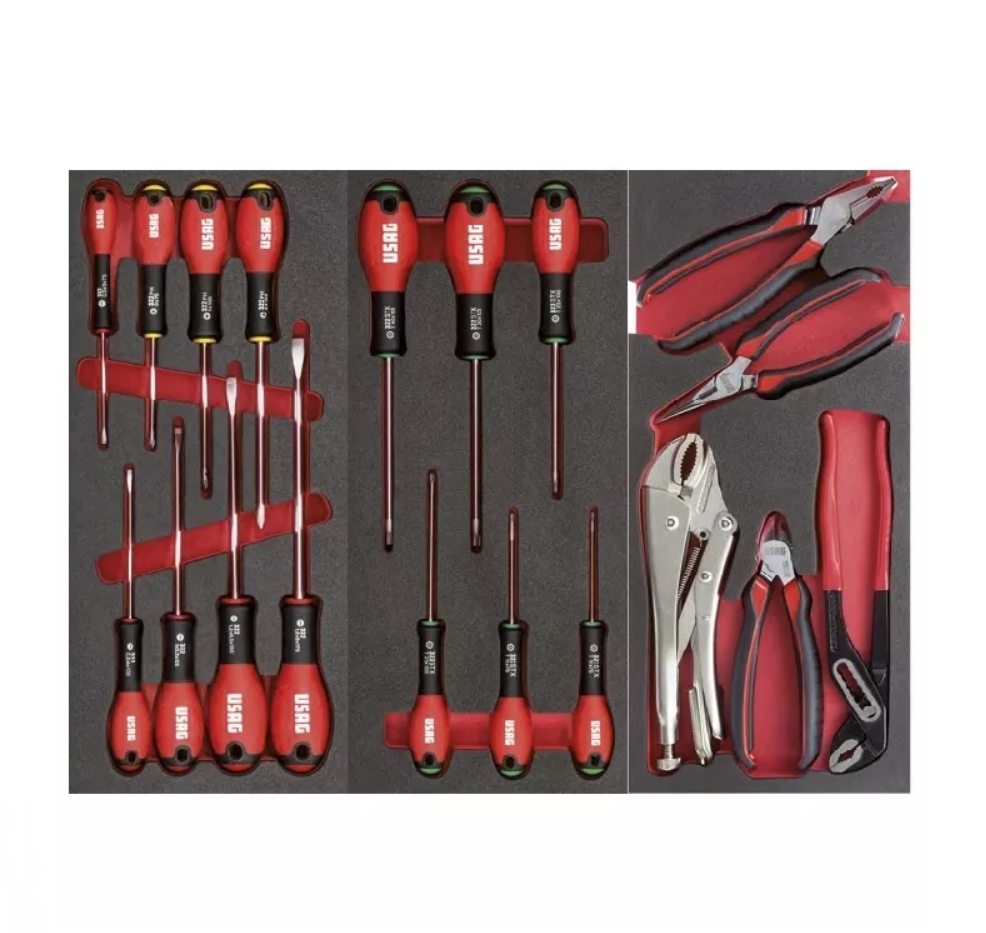 картинка 516 SP6EX Тележка инструментальная, 6 ящиков с набором инструмента 263 предмета, USAG U05168205E от магазина "Элит-инструмент"