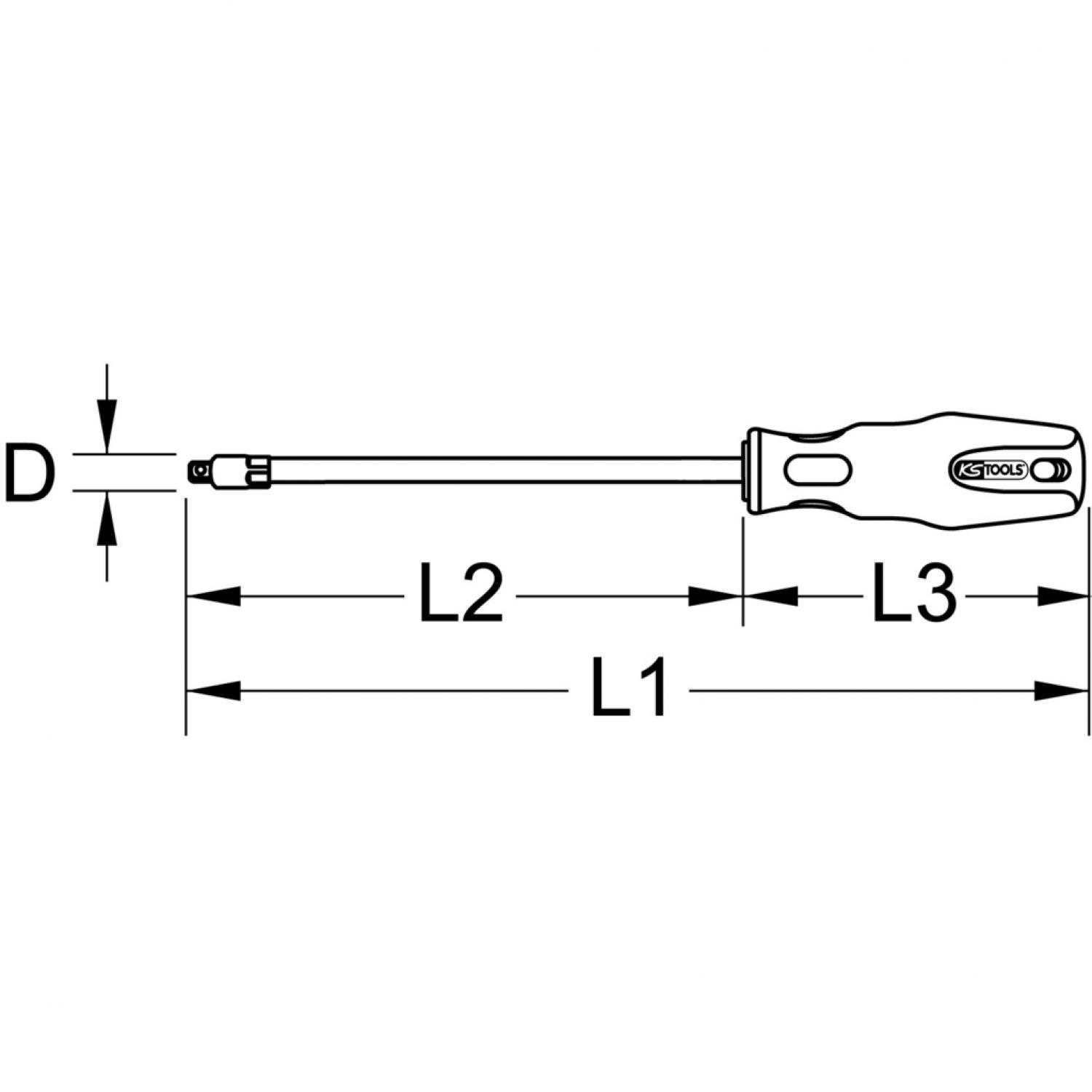 картинка ERGOTORQUEplus Отвертка для винтов с внутренним четырехгранником, № 1, 205 мм от магазина "Элит-инструмент"