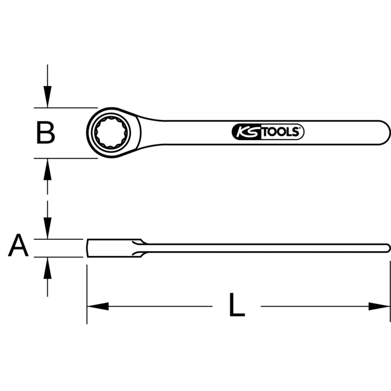 картинка Односторонний накидной ключ EDELSTAHL, 32 мм от магазина "Элит-инструмент"