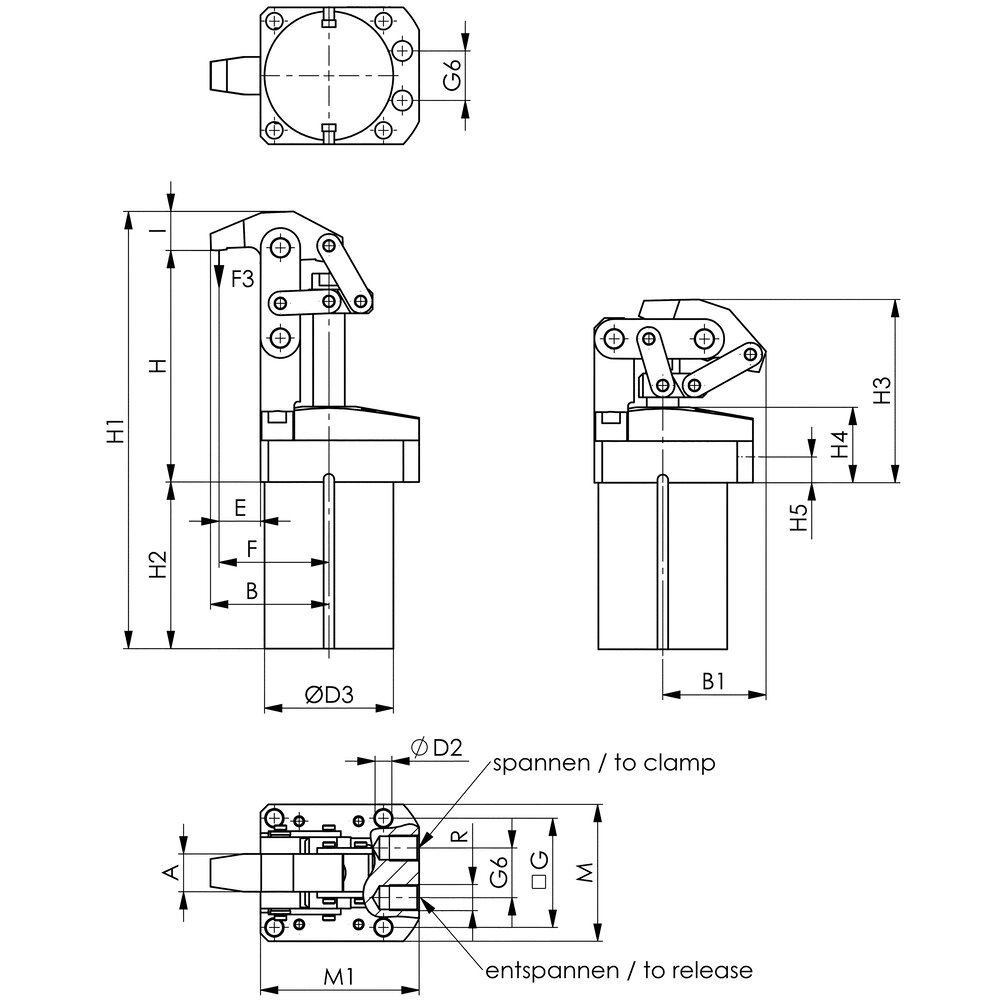 картинка Соединительный зажим, пневматический, фланцевое исполнение АМF 569830 от магазина "Элит-инструмент"