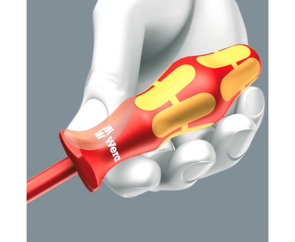 картинка Отвертка Wera Kraftform 160 i VDE WE-100004 1.0 x 5.5 x 125 изолированная шлицевая от магазина "Элит-инструмент"