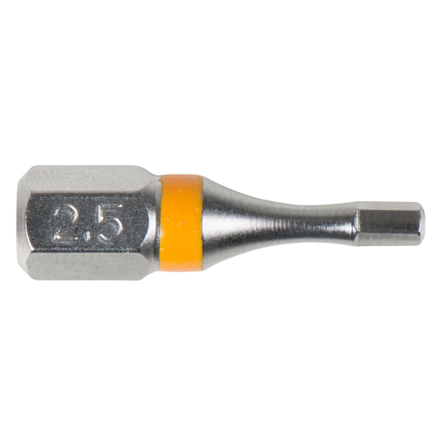 картинка Бит TORSIONpower 1/4" с внутренним шестигранником, 25 мм, 3 мм, 5 шт в упаковке от магазина "Элит-инструмент"