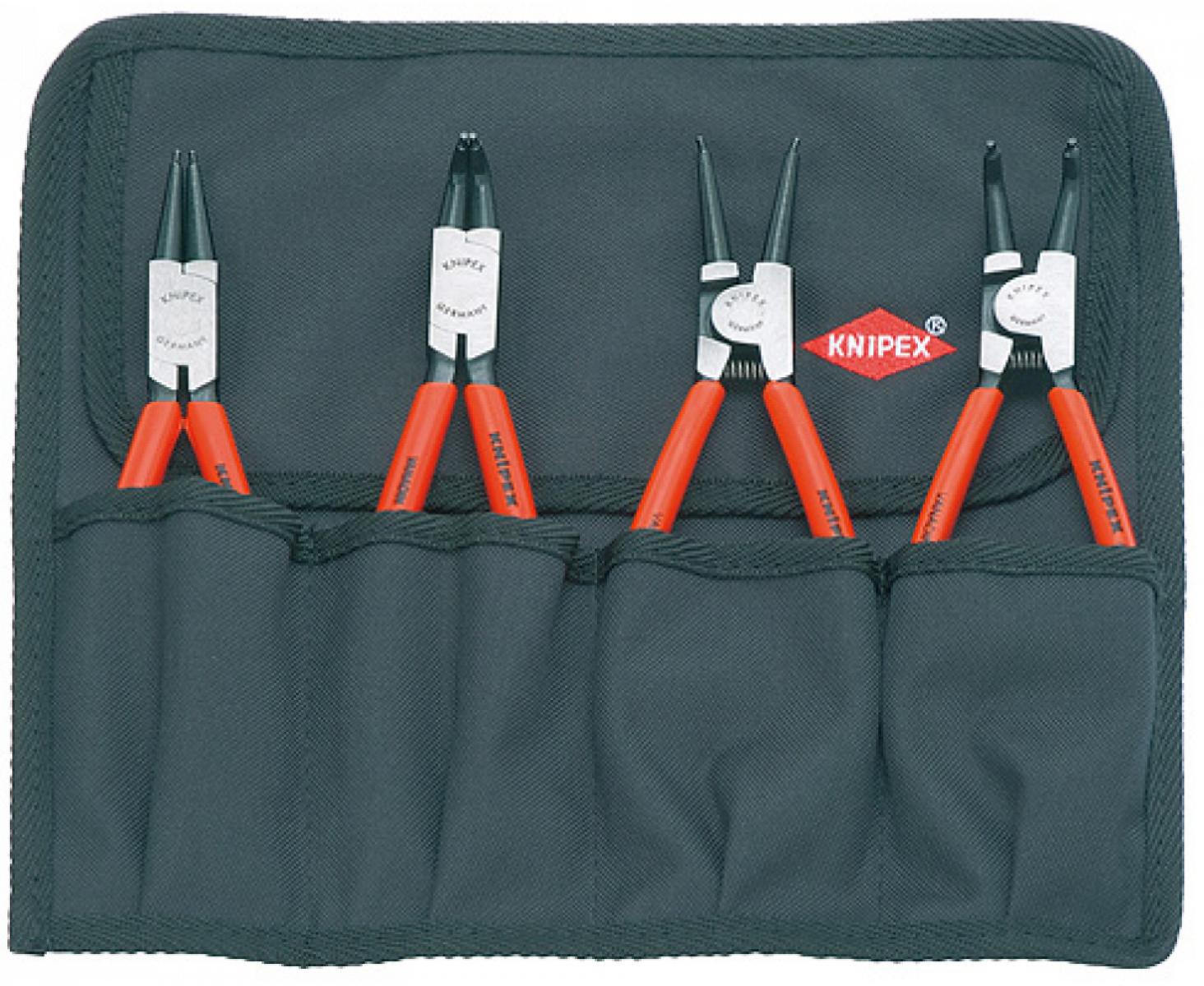 Комплект щипцов для стопорных колец, 4 предмета Knipex KN-001956