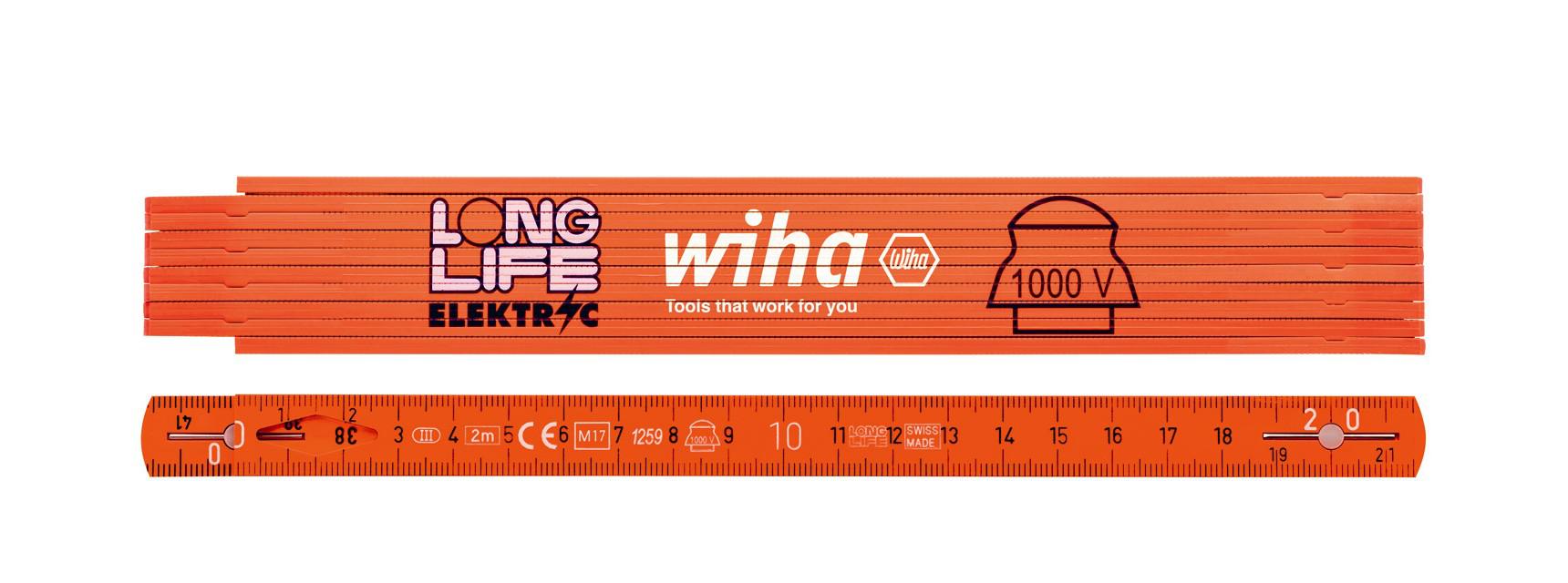 Складной метр электрика Longlife® 4102008 WIHA 42068