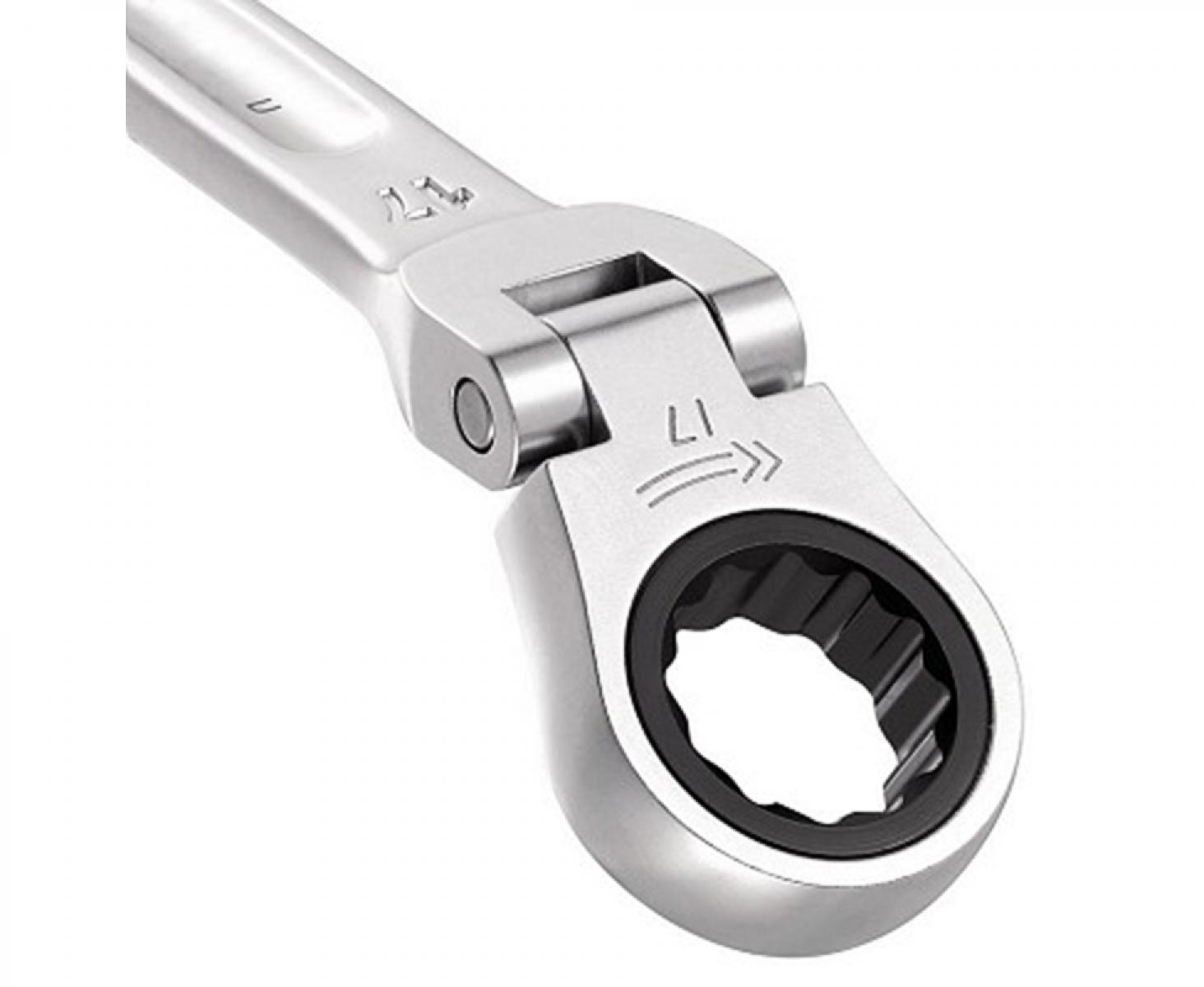 картинка Ключ гаечный комбинированный с трещоткой и шарниром 17 мм USAG 285 KF U02855212 от магазина "Элит-инструмент"