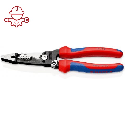 картинка KNIPEX WireStripper, многофункциональные клещи для электриков, американская модель KNIPEX 13728200  от магазина "Элит-инструмент"