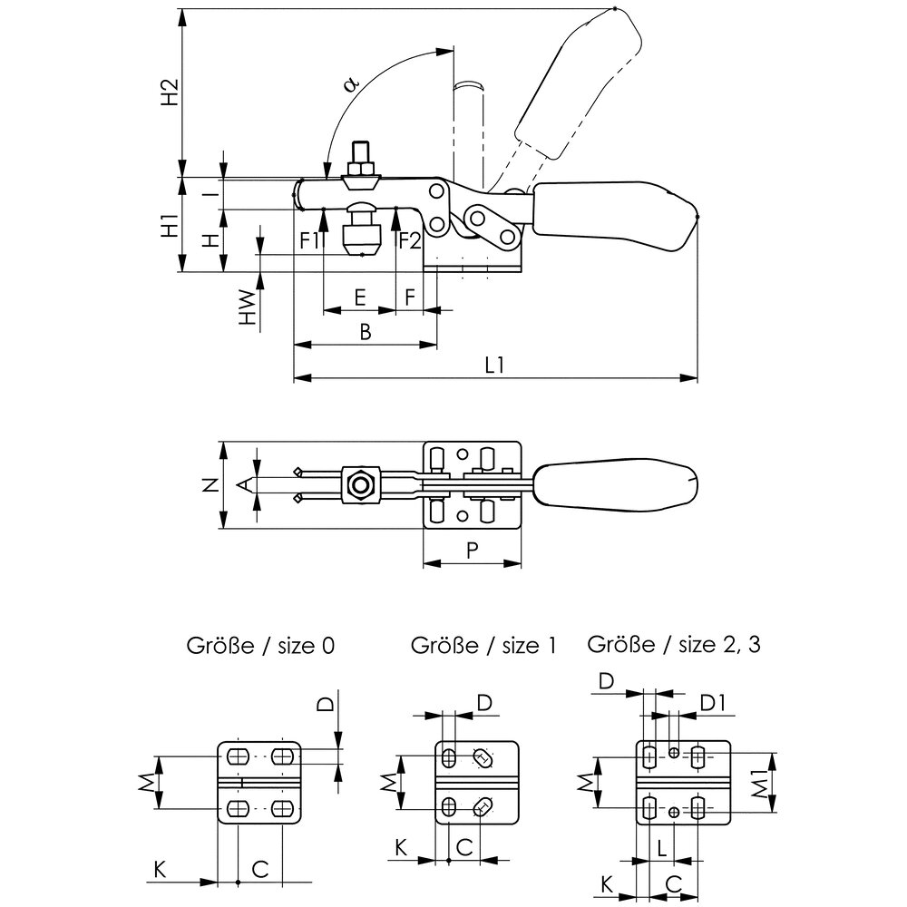 картинка Горизонтальный шарнирный зажим ESD АМF 562488 от магазина "Элит-инструмент"