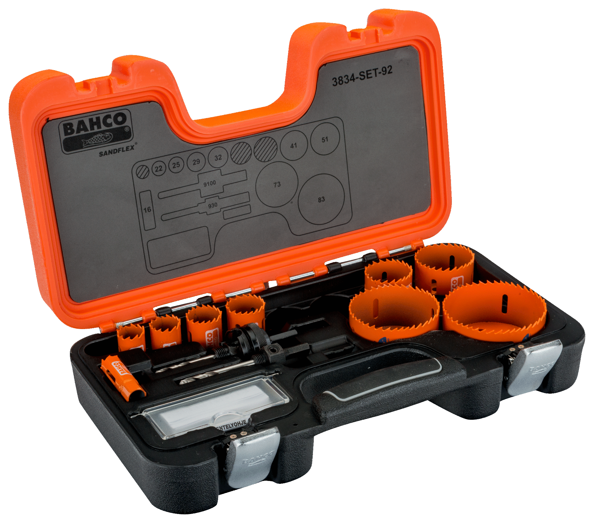 Наборы биметаллических кольцевых пил Sandflex BAHCO 3834-SET-92