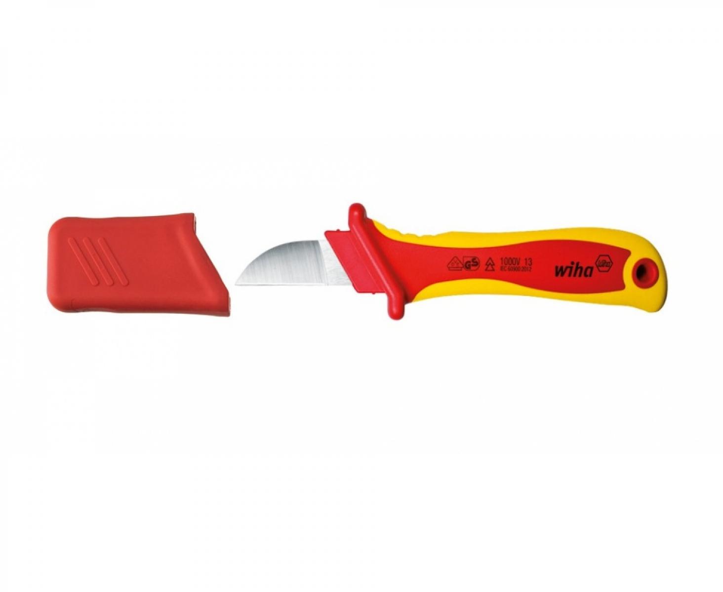 картинка Нож для снятия изоляции с кабелей Wiha 246 80 SB 38798 от магазина "Элит-инструмент"