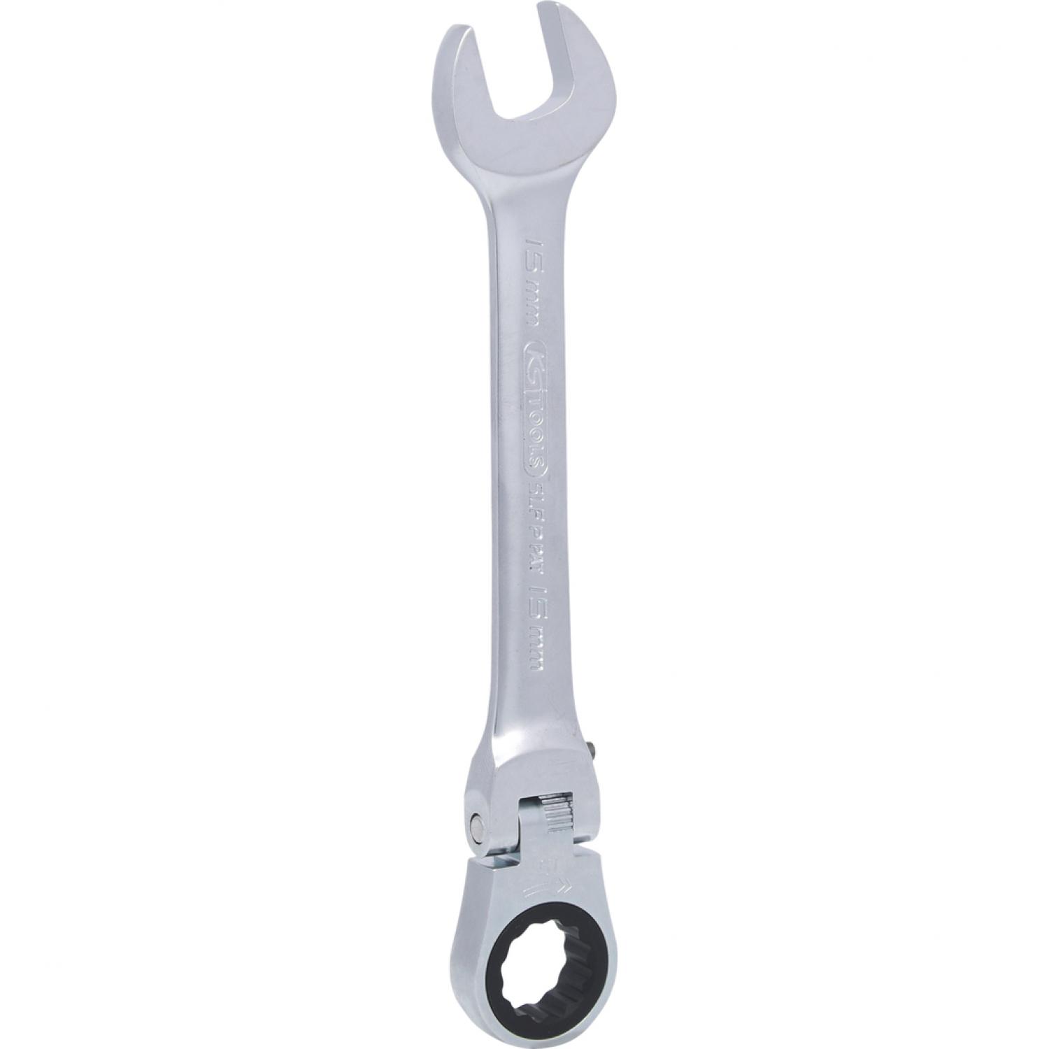 картинка Шарнирный комбинированный ключ с трещоткой GEARplus, регулируемый, 15 мм от магазина "Элит-инструмент"