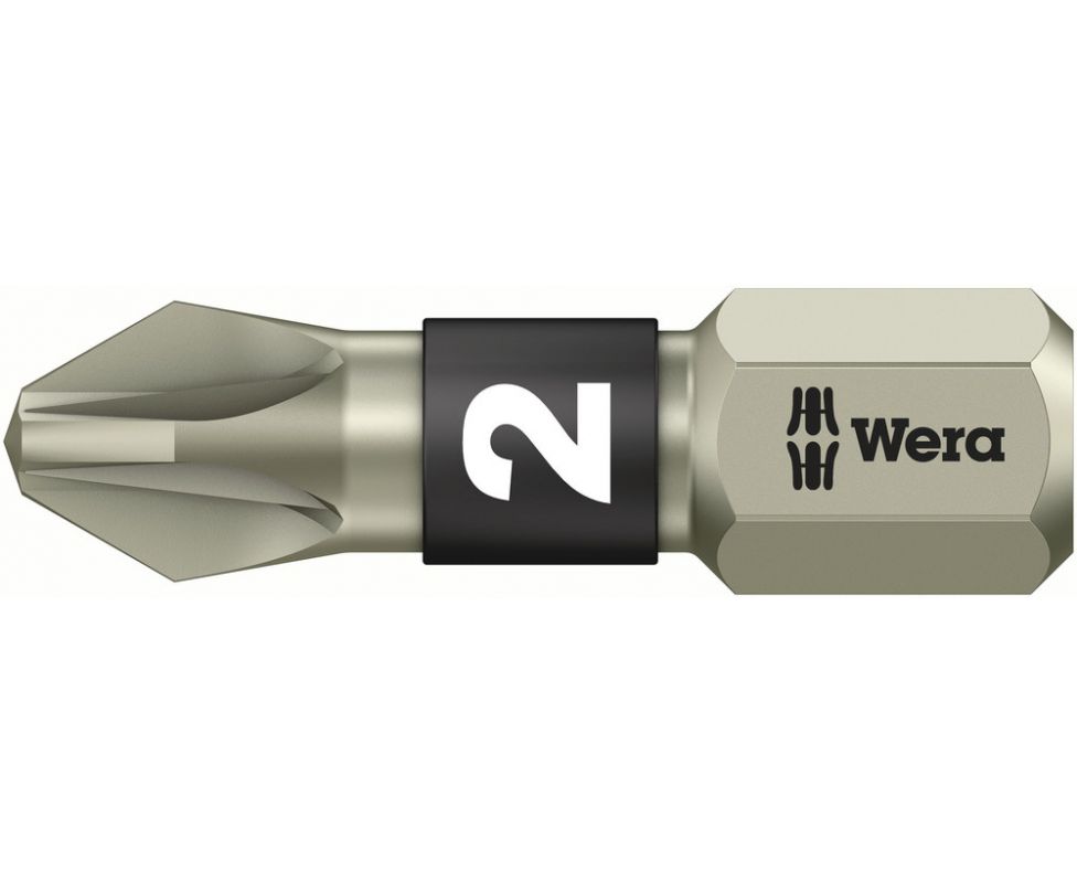 картинка Насадка Pozidriv Wera 3855/1 TS WE-071020 PZ 1 х 25 мм нержавеющая сталь крестовая от магазина "Элит-инструмент"