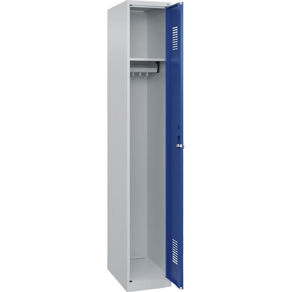 Гардероб BASIC Ш300хГ500хВ1850 мм RAL 7035/5010, 1 отделение 3037 2520 Fplus