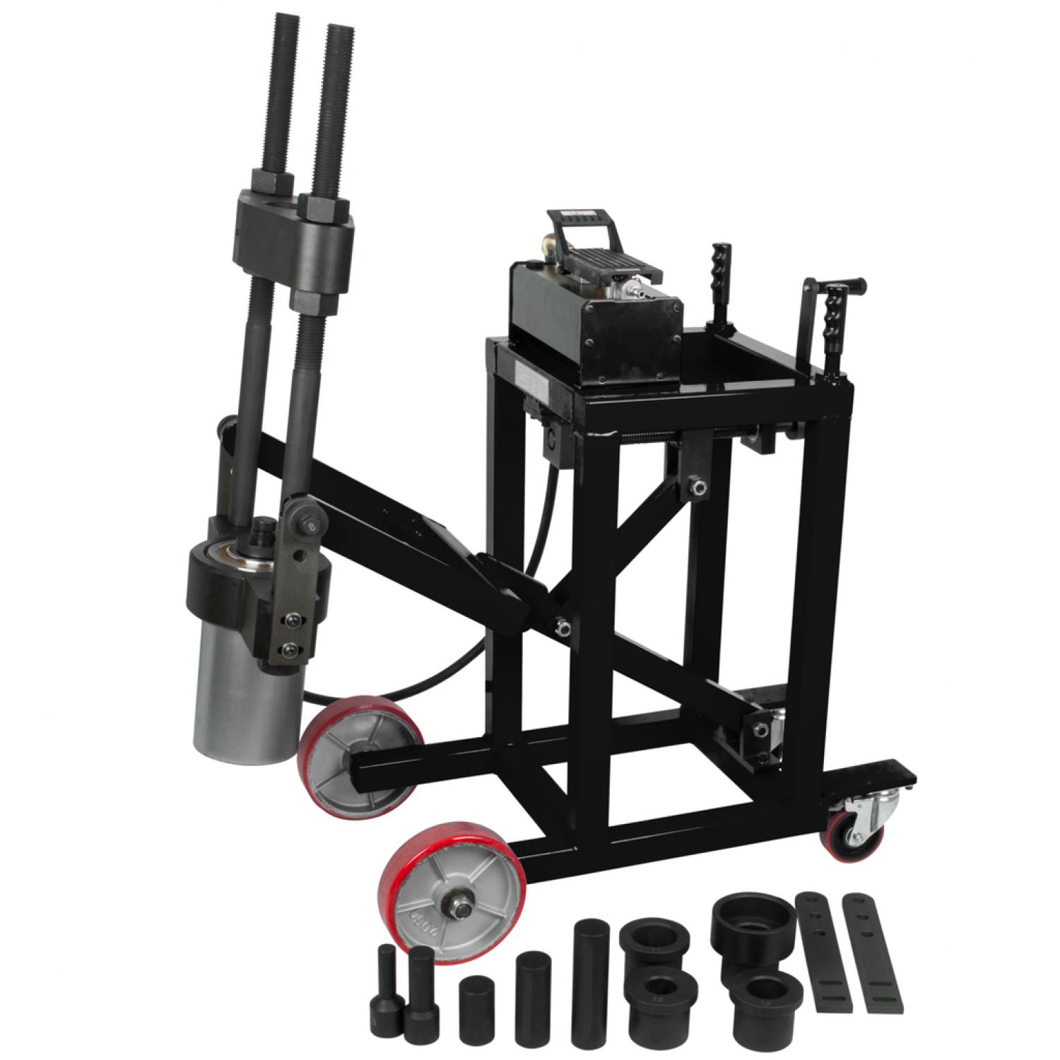 картинка Пресс для шкворня поворотного кулака, 75 т, с комплектом гильз, 29 шт от магазина "Элит-инструмент"