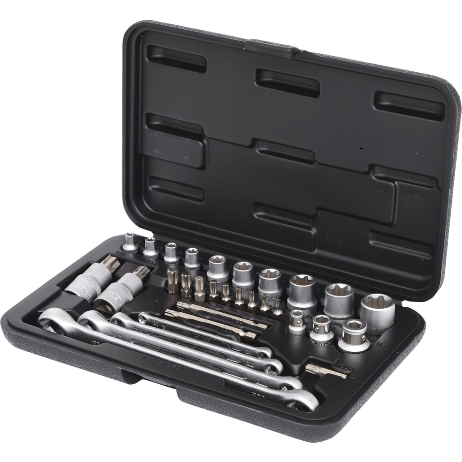Комплект торцовых ключей с профилем Torx 1/4"+3/8"+1/2", 31 шт