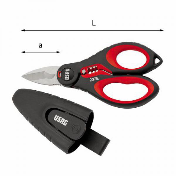 Профессиональные ножницы для электриков 207 E U02070006