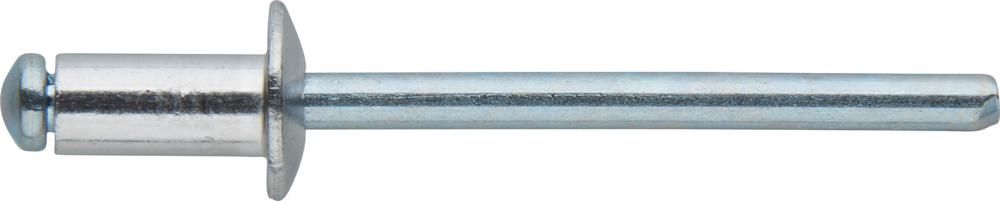 Заклепка алюминий/сталь, стандартная, с куполообразной головкой, FORTIS 4317784775076 (заклепочный вал ø - 4 мм / длина вала заклепки - 14 мм / мин.толщина клепаемого материала - 7,9 мм / макс.толщина клепаемого материала - 9,5 мм)