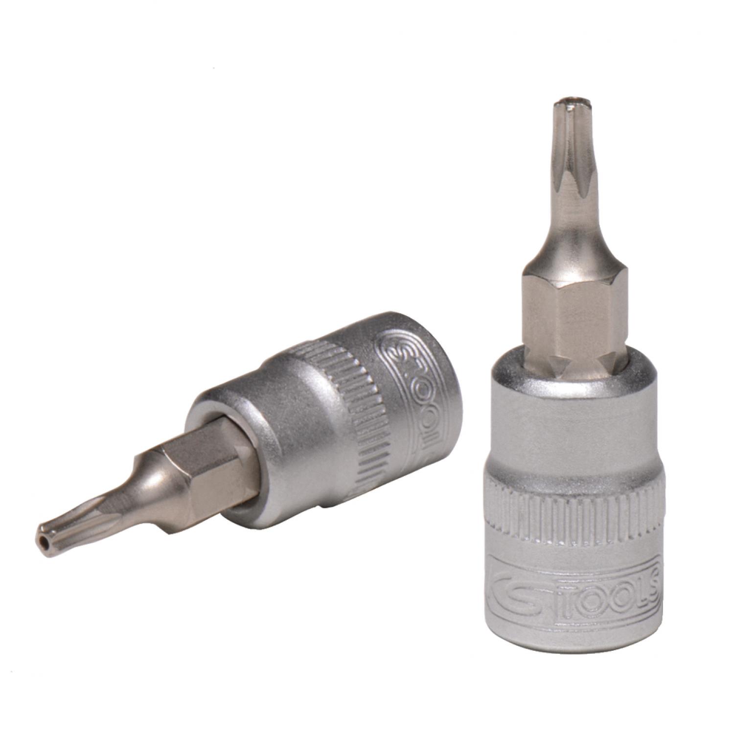 Торцовая головка с профилем Torx 1/4" с битом, для винтов с пятилучевой звездочкой, с торцовым отверстием, TS30, из комплекта 911.4500