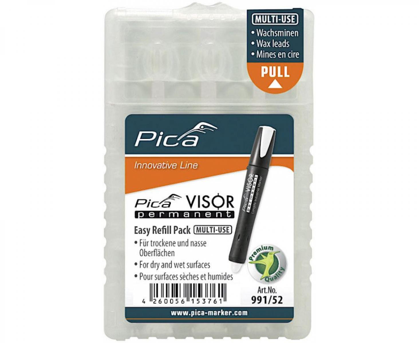 картинка Стержни сменные для Pica-Visor белые 991/52 4 шт. от магазина "Элит-инструмент"