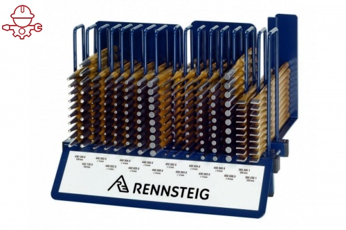 Профессиональный набор зубил и выколоток Rennsteig на металлическом держателе RE-4296110 160 предметов