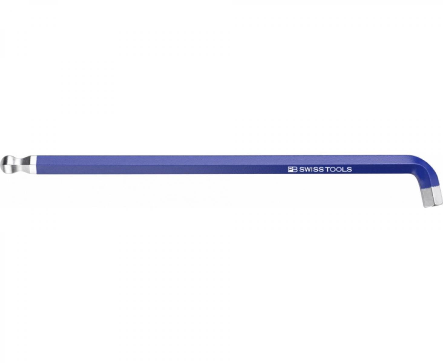 Ключ штифтовый HEX длинный PB Swiss Tools PB 2212.L 10 BL со сферической головкой угол 100º M10