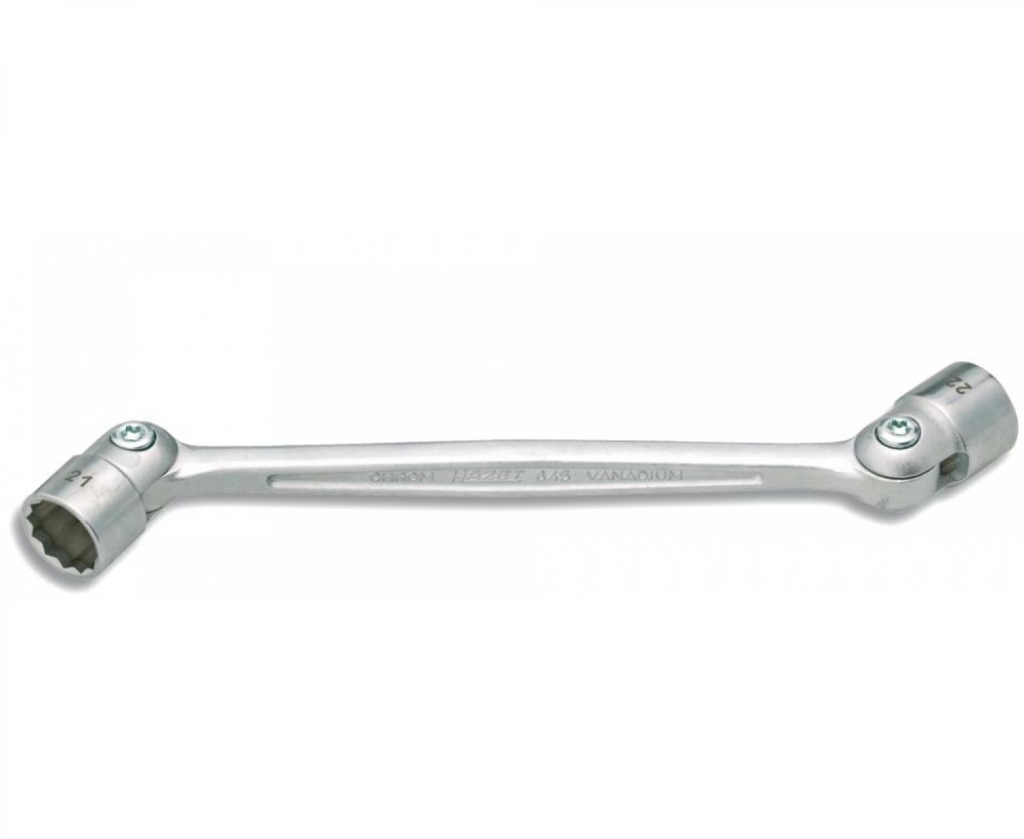 картинка Ключ гаечный двусторонний шарнирный торцовый 645 8х9 мм Hazet 645-8х9 от магазина "Элит-инструмент"