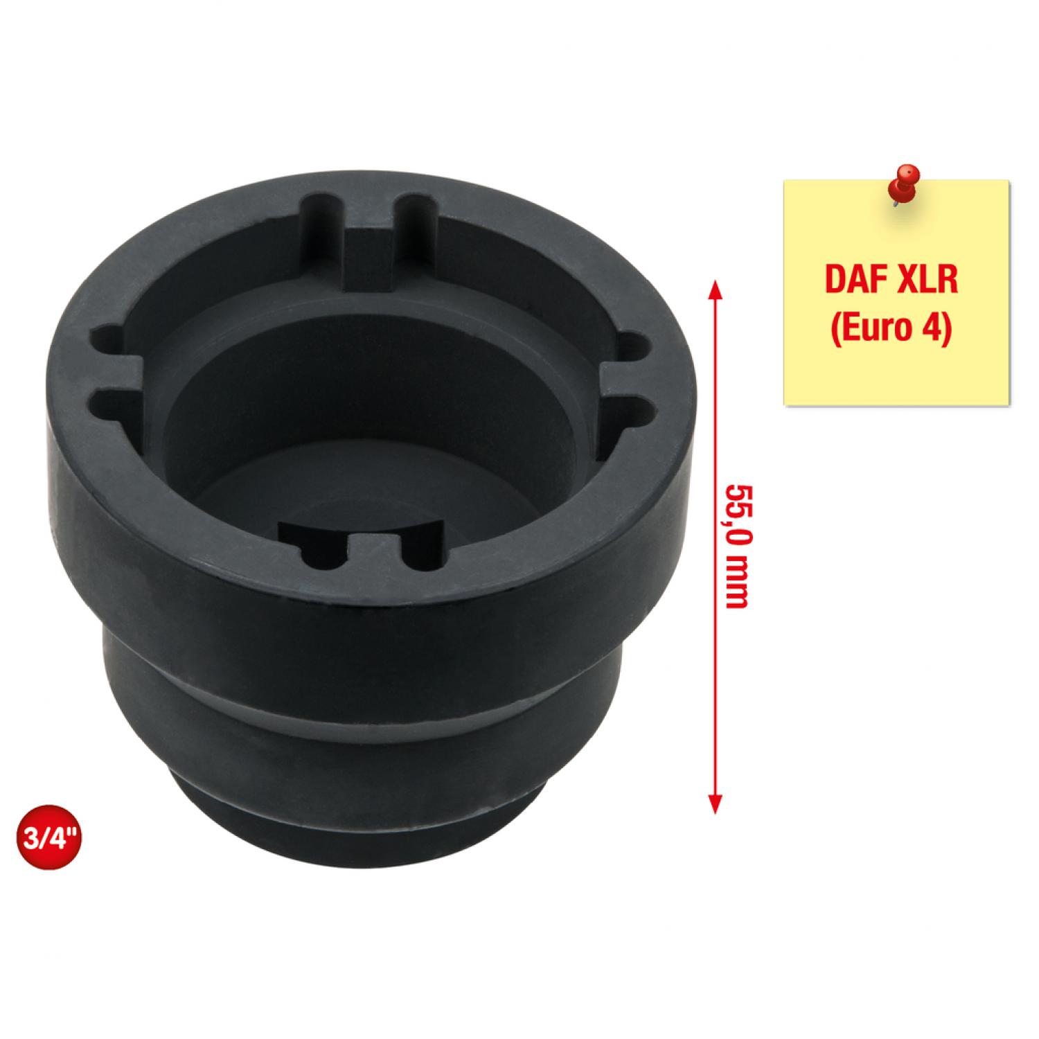 Ключ для шлицевых гаек 3/4" с 4 цапфами для, DAF, внутренние цапфы Ø 50 мм