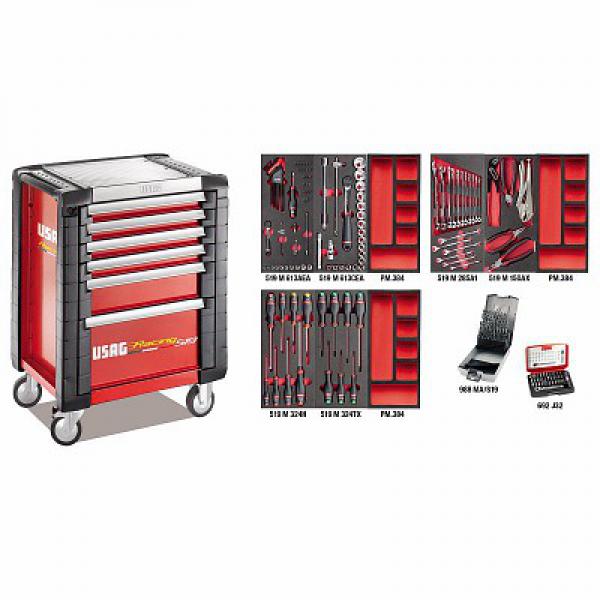 Инструментальный шкаф RACING с набором инструментов для промышленного оборудования 495 I-SP (157 ед.) 519 R6/3I-S U05198022