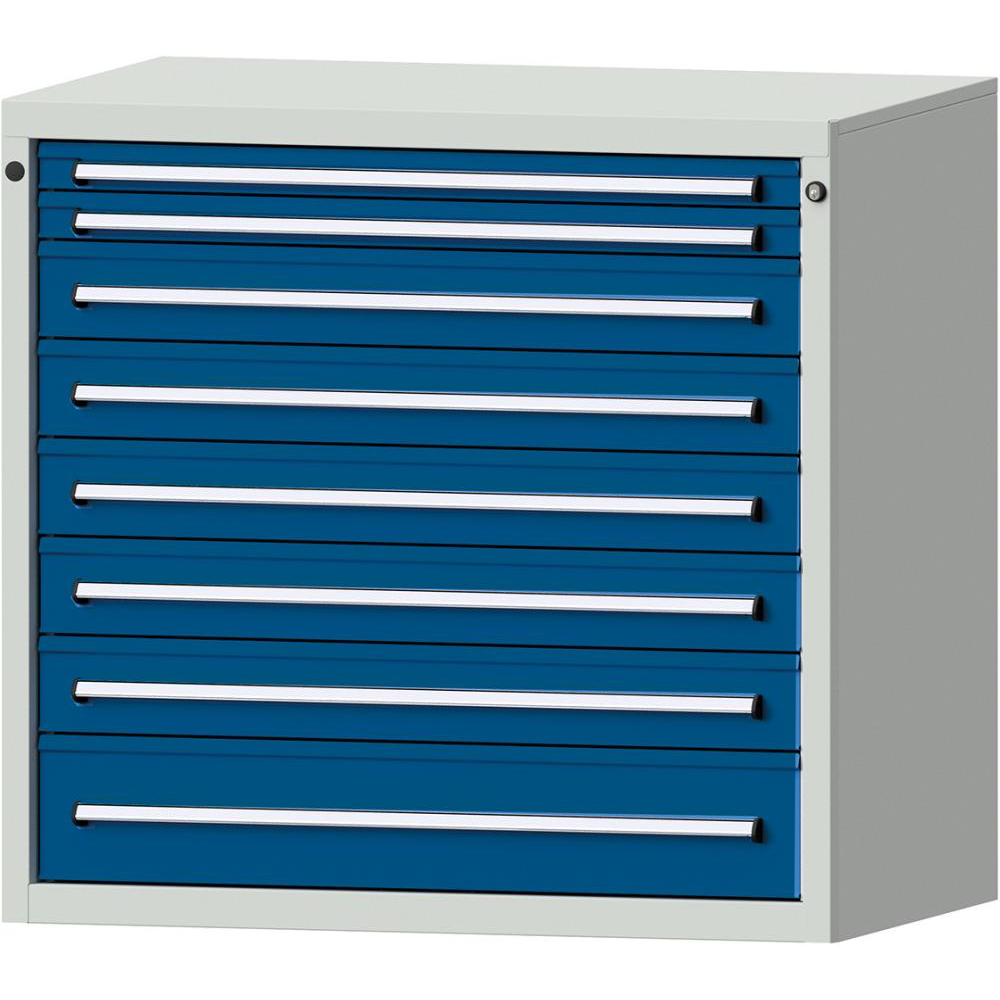 Шкаф формата Ш1060хГ700хВ1000мм RAL7035/5010 8 ящиков 75кг 3196 2875 Fplus
