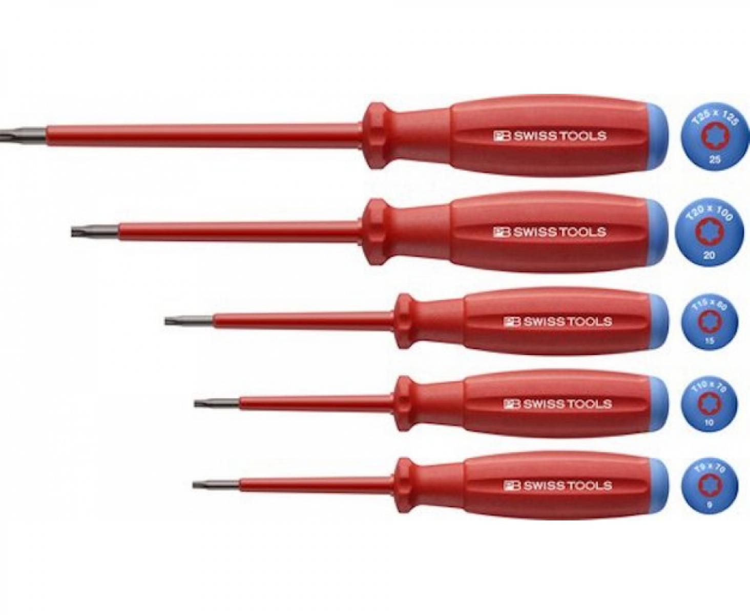 Набор диэлектрических отверток SwissGrip TORX PB Swiss Tools PB 58549 5 шт.