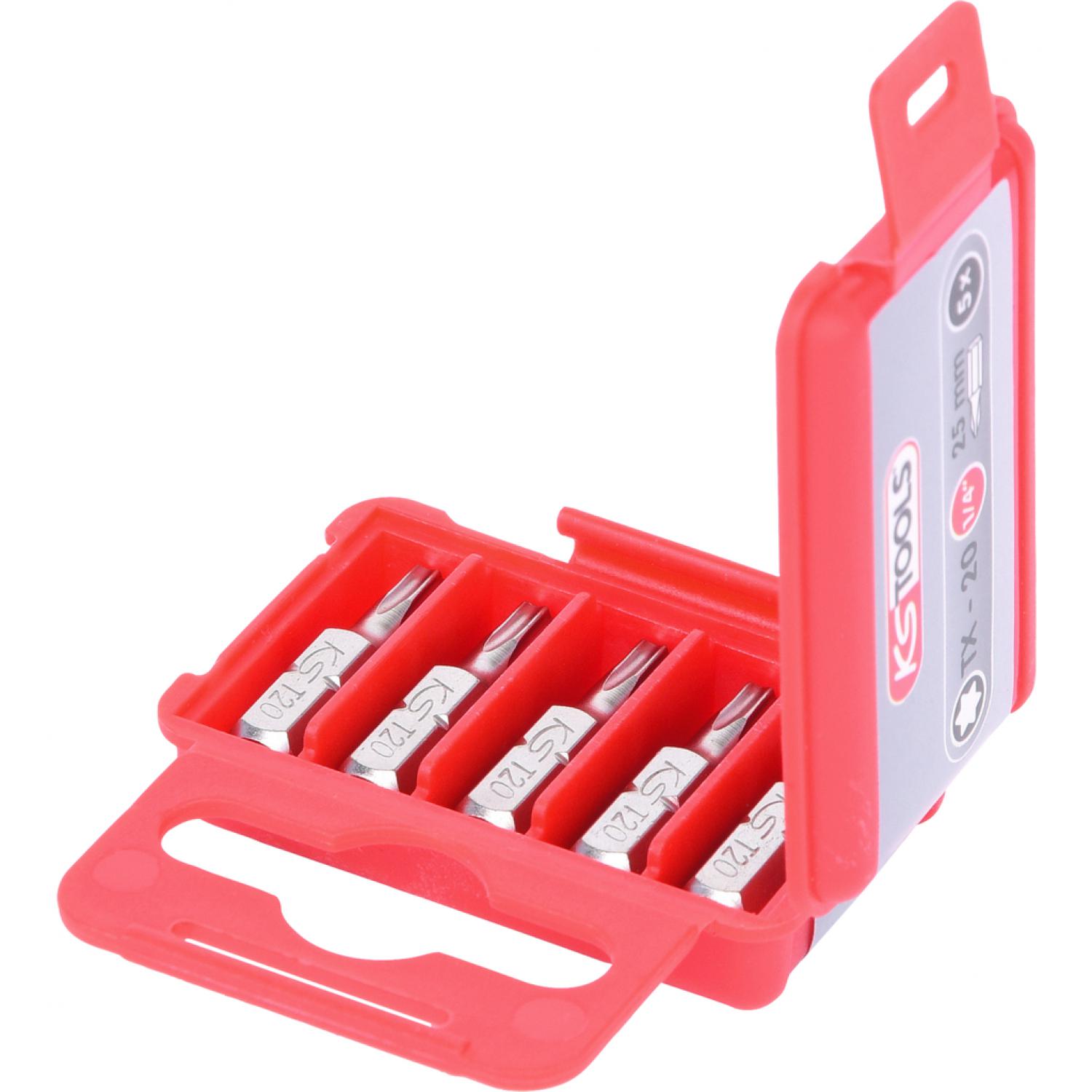 картинка Бит 1/4" с профилем Torx, 25 мм, Т20, 5 шт в упаковке от магазина "Элит-инструмент"