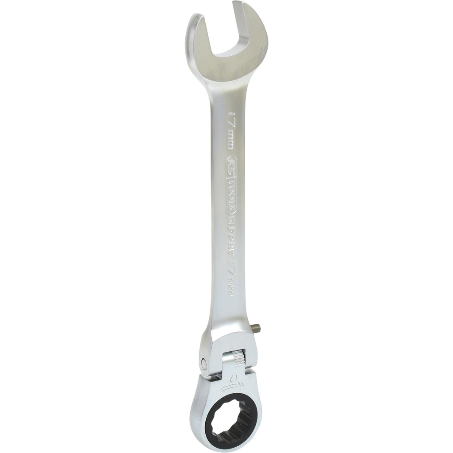 Шарнирный комбинированный ключ с трещоткой GEARplus, регулируемый, 17 мм