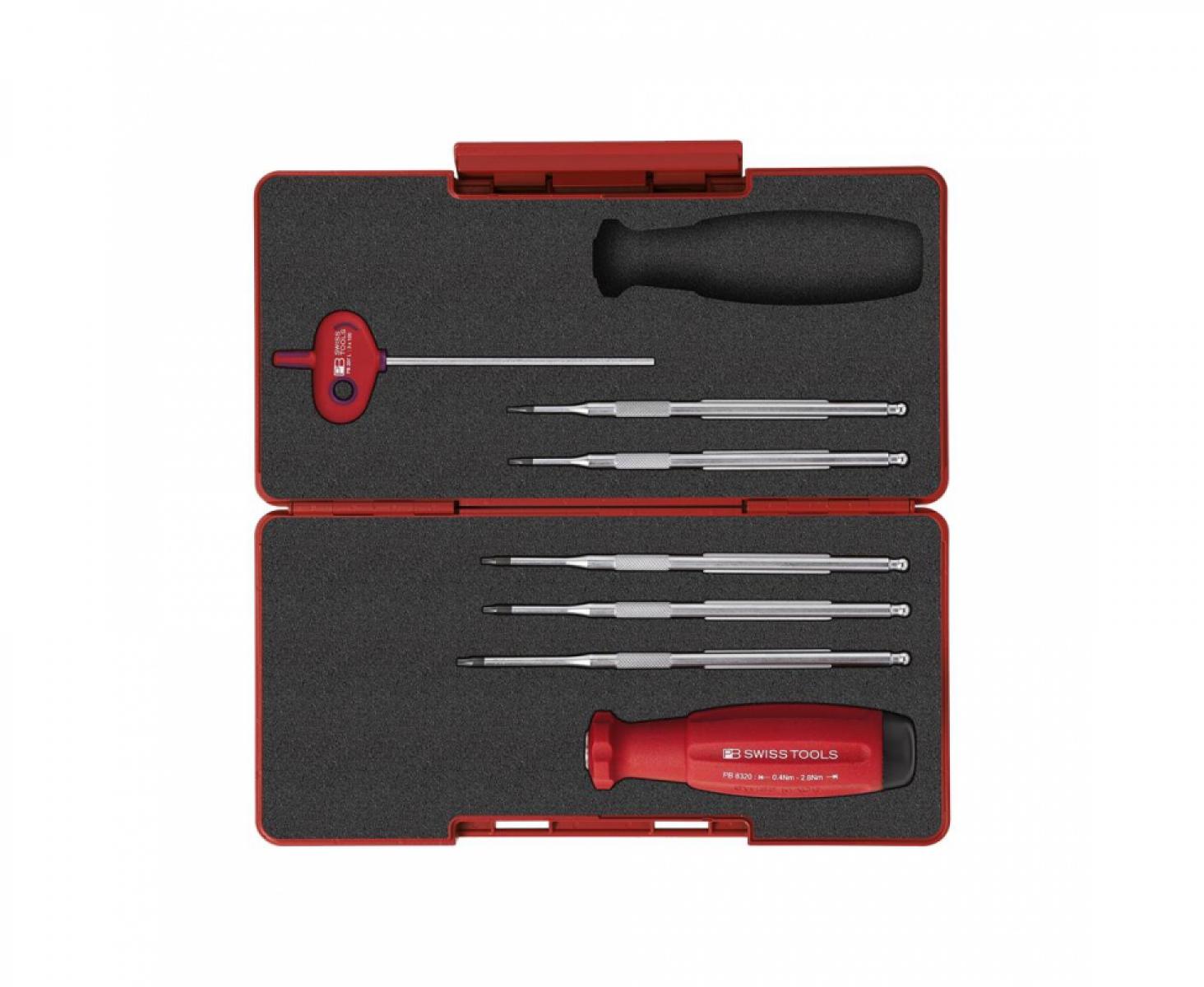 Набор динамометрический DigiTorque 1.0 - 5.0 Нм PB Swiss Tools PB 8320.Set A3 со сменными лезвиями TORX PB 215