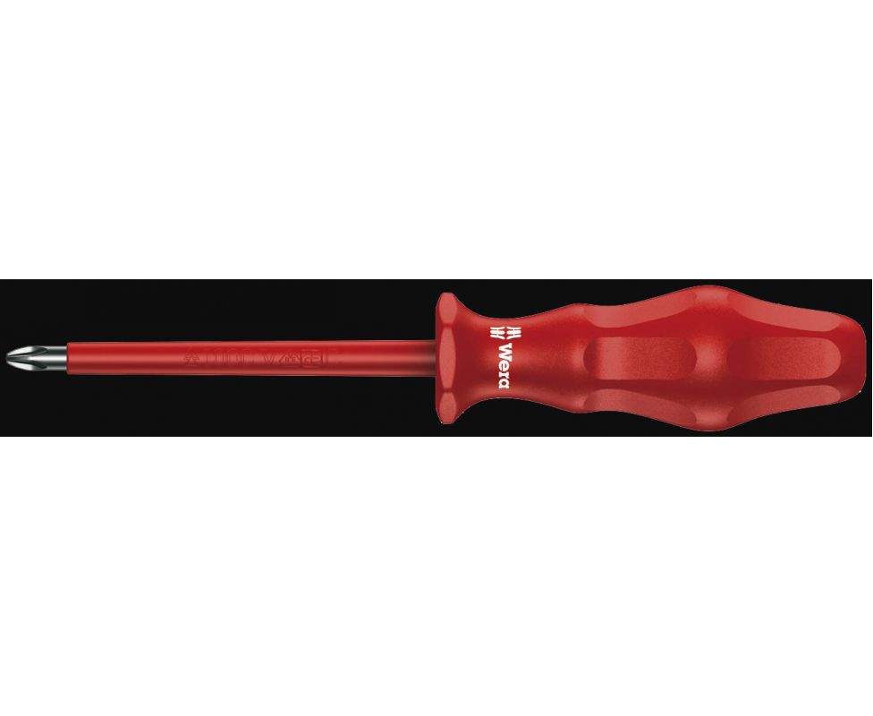 картинка Отвертка Wera Kraftform Classic Pozidriv 1765 i PZ VDE WE-031260 PZ 1 х 80 крестовая изолированная от магазина "Элит-инструмент"